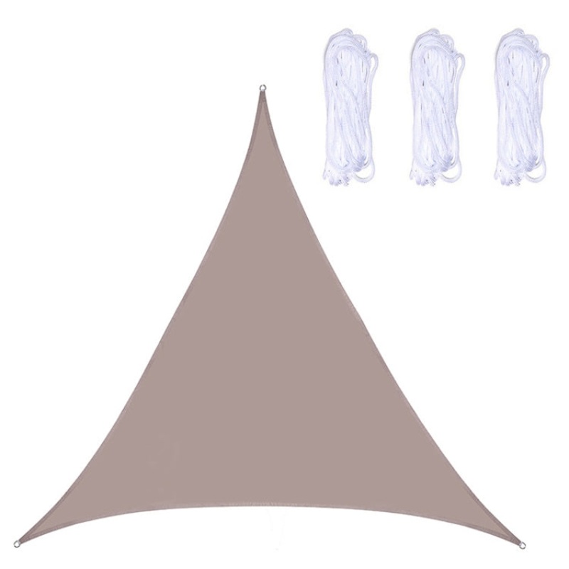 Triangle Outdoor Sunshade Sail Waterproof Canopy Anti-UV (Khaki) 2m x 2m x 2m