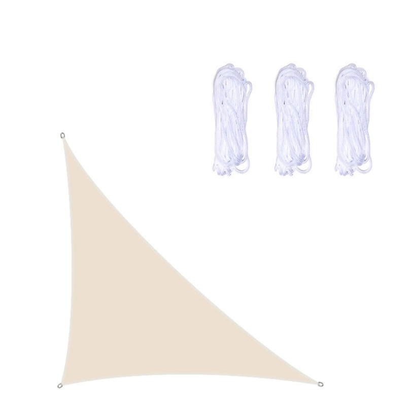 Triangle Outdoor Waterproof Anti-UV Sunshade Sail Canopy '(Beige) 3m x 3m x 4.3m'
