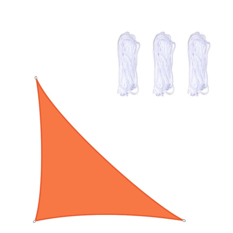 Waterproof Anti-UV Garden Sunshade Sail Canopy Outdoor Triangle (3m x 4m x 5m, Orange)