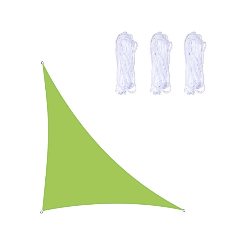 Waterproof Anti-UV Garden Sunshade Sail Canopy, Triangle, 4m x 4m x 5.7m (Green)