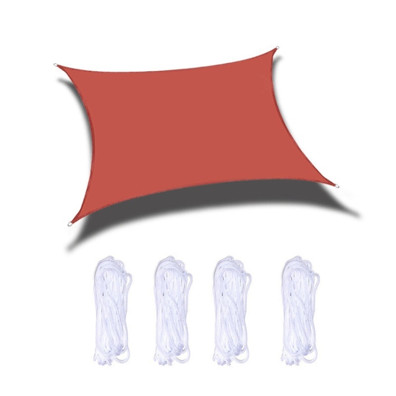 Waterproof Anti-UV Garden Sunshade Sail Canopy 2m x 5m (Red)