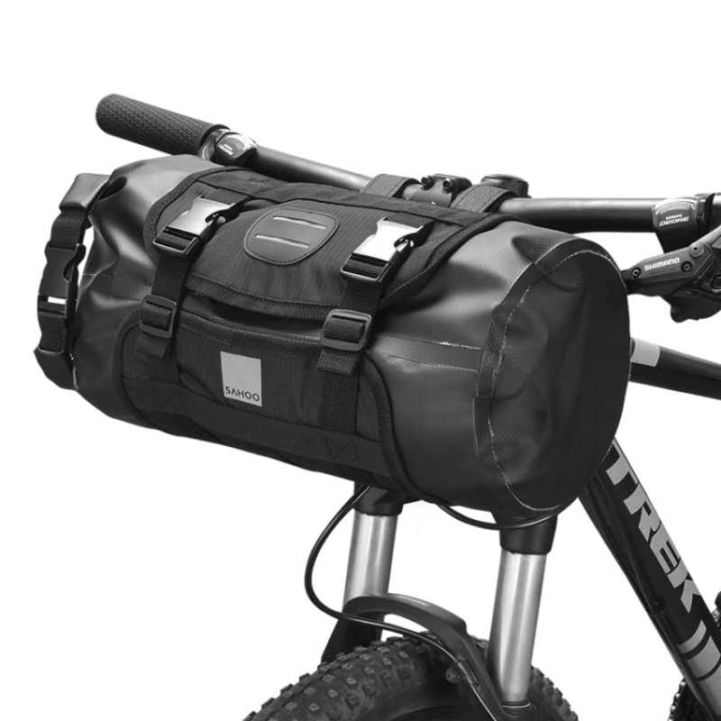 11L Enlarged Bicycle Front Bag Mountain Bike Clip Waterproof Breathable Handlebar Bag (Black)