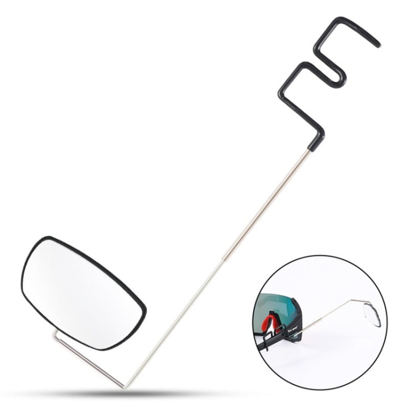 Adjustable Bicycle Riding Glasses Mini Rearview Mirror Multi-Angle Flat Mirror (Black)