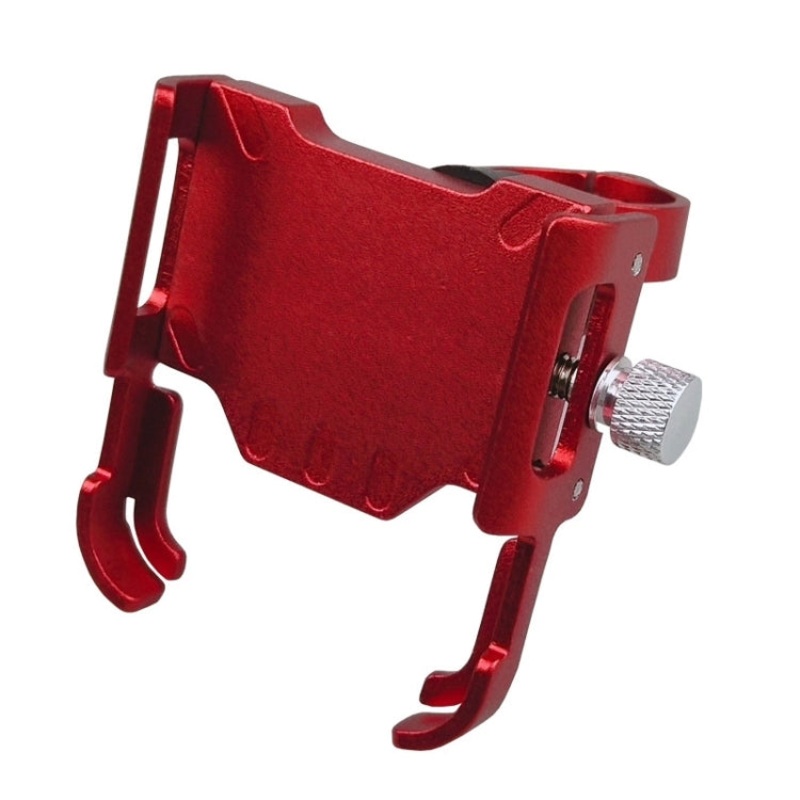 Aluminum Alloy Bike Motorcycle Phone Holder Handlebar Clips (Red)