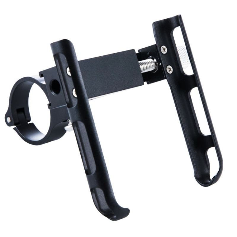 Aluminum Alloy Motorcyle Bicycle Phone Holder (Black) for Universal Use