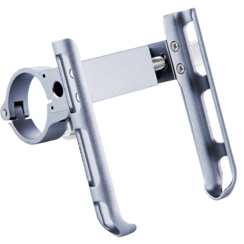 Aluminum Universal Motorcycle Bicycle Phone Holder (Titanium)