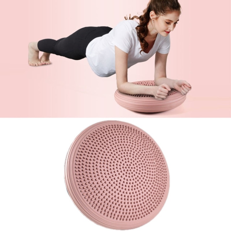 Yoga Balance Mat Foot Massage Balance Ball Ankle Rehabilitation Training Device (Brown)