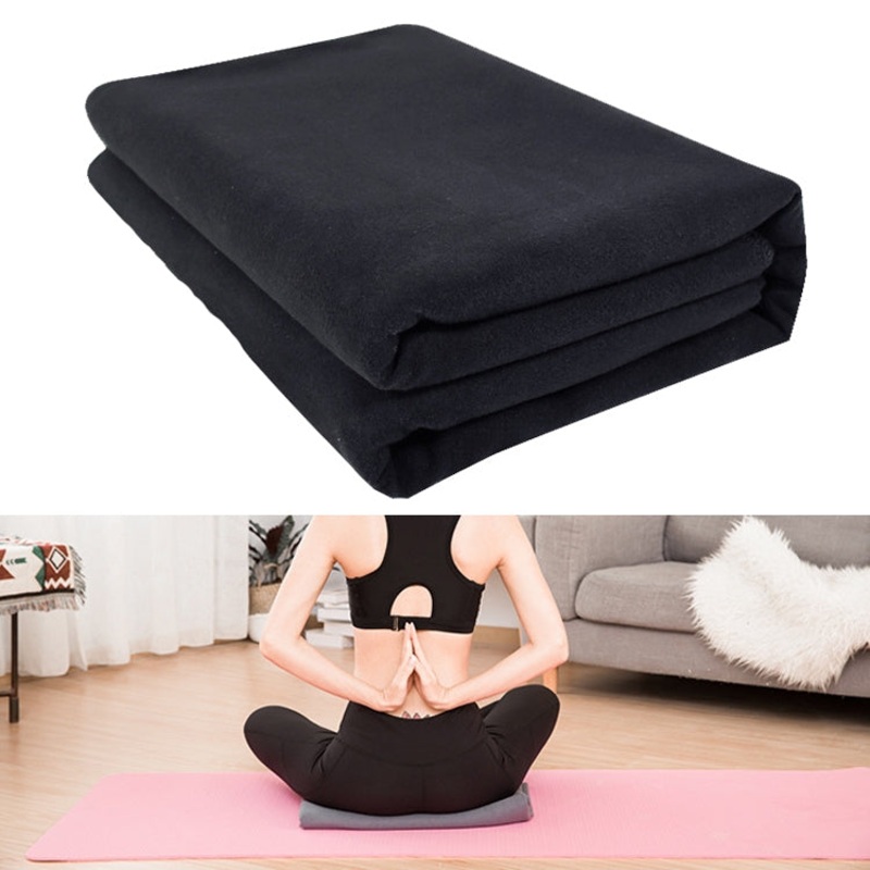 Yoga Blanket Meditation Auxiliary Blanket Yoga Supplies (Black)