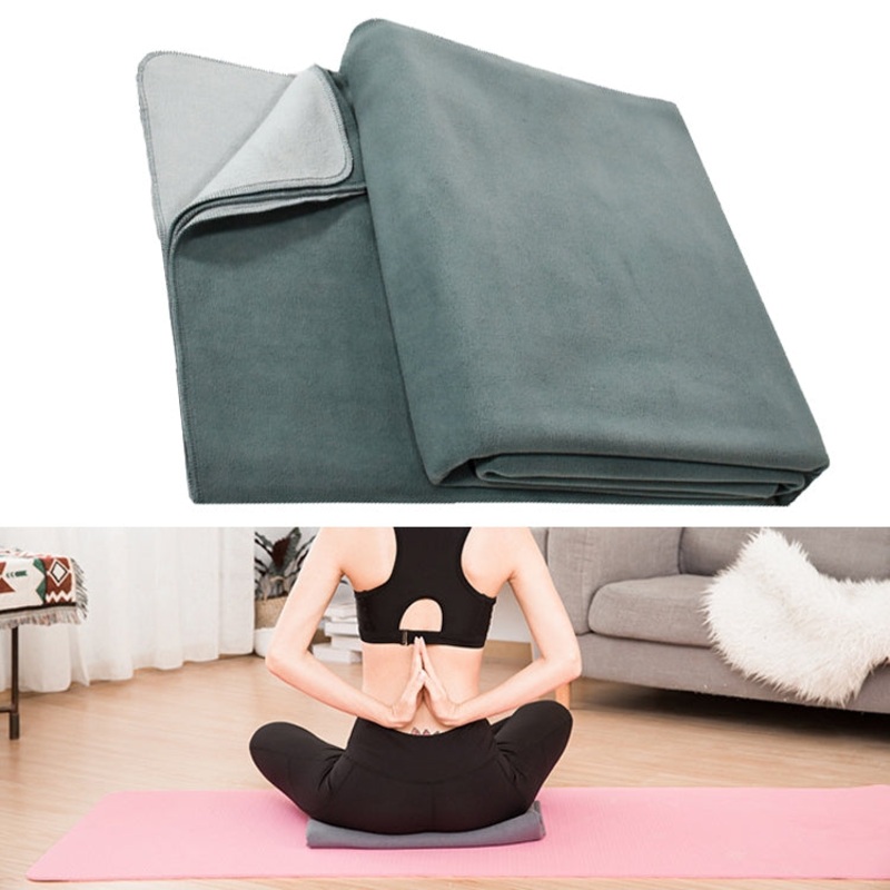 Yoga Blanket Meditation Auxiliary Blanket Yoga Supplies (Deep Gray/Light Gray)