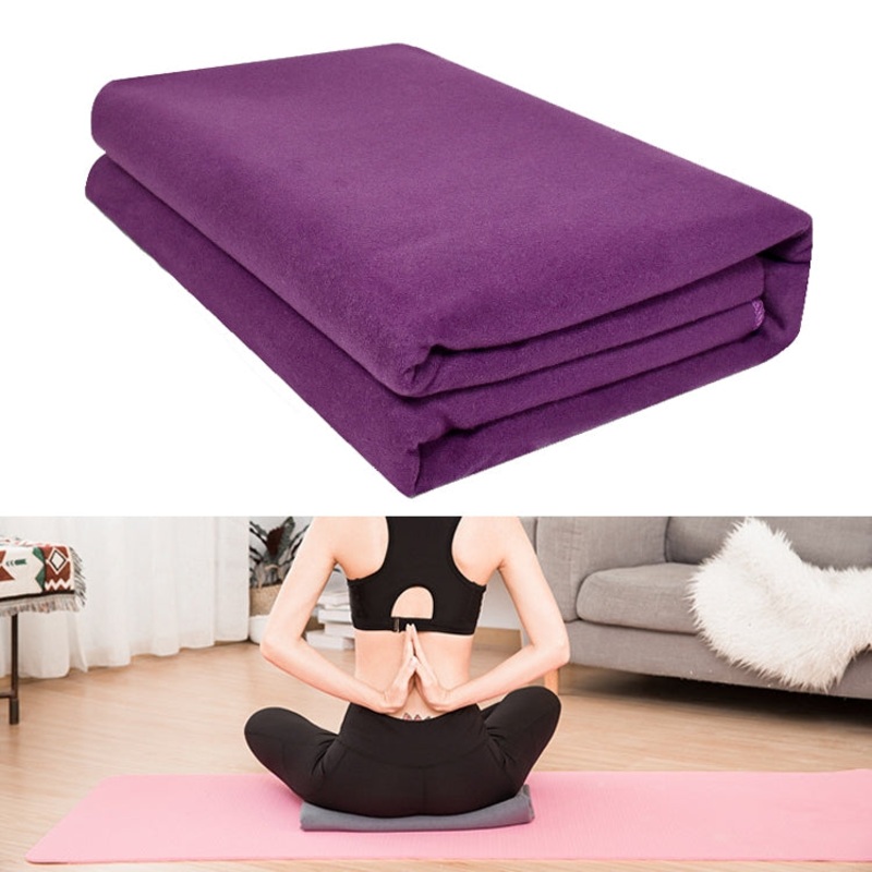 Yoga Blanket Meditation Auxiliary Blanket Yoga Supplies (Deep Purple)
