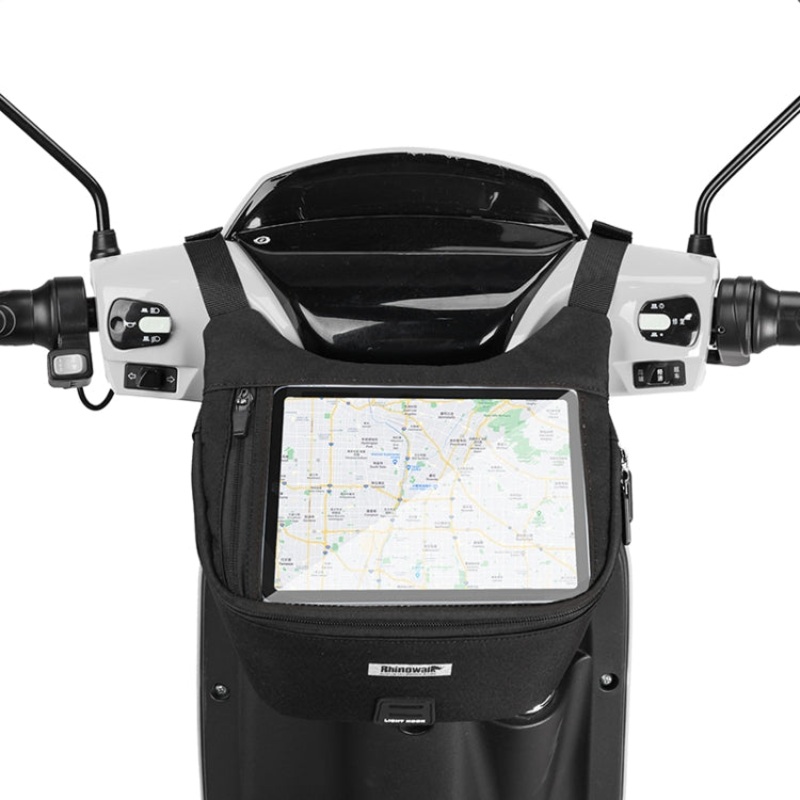 Bicycle Front Hanging Bag Multi-Function Bike Waterproof Front Bag (Full Black)