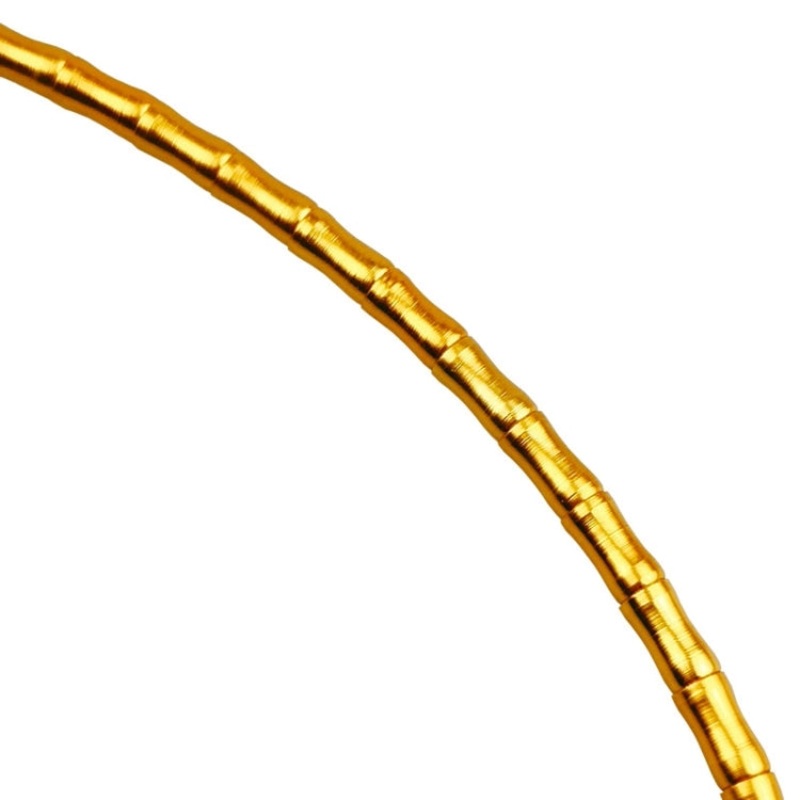 BIKERSAY Bicycle Fishbone Variable Speed Cable Tube Set Aluminum Alloy Bamboo Joint Line Pipes(Gold)