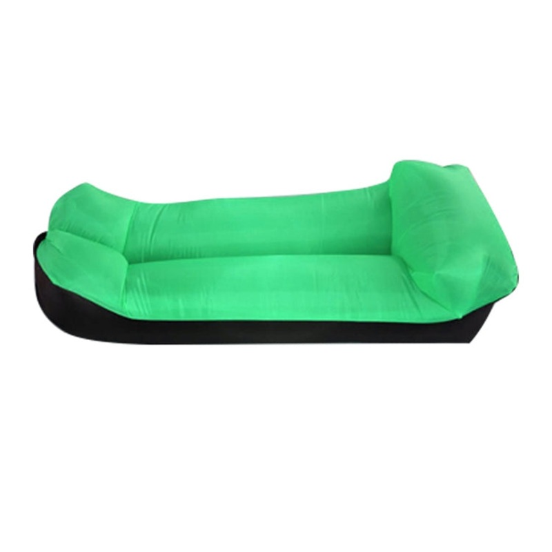 Inflatable Sofa Bed for Camping Fishing Beach Tear-Proof 94.5 x 21.7 Inches (Green Black)
