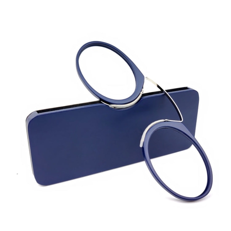 Mini Clip Nose Style Presbyopic Glasses without Temples, Positive Diopters:+1.00(Blue)