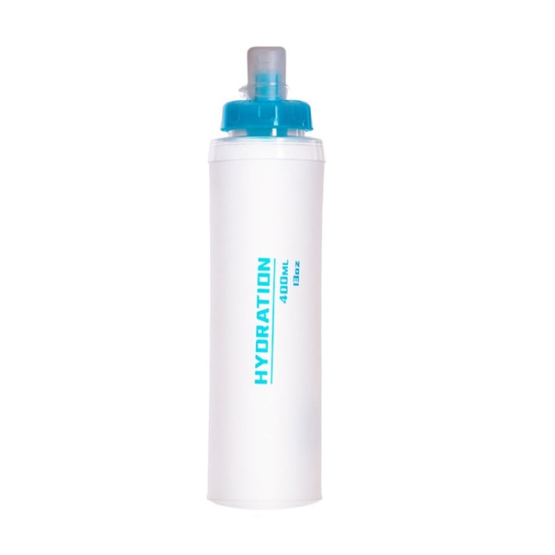 Soft Water Bag Marathon Water Bottle Folding Water Bag (400ml Transparent)