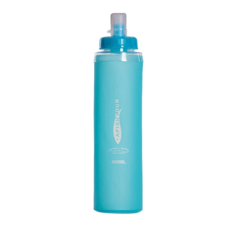 Soft Water Bag Marathon Water Bottle Folding Water Bag Capacity 400ml Blue