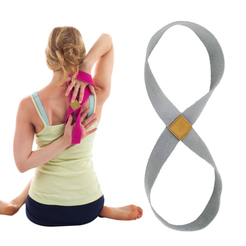 2 Pcs Yoga Stretch Belt Cotton Thick Mobius Strip (Gray)