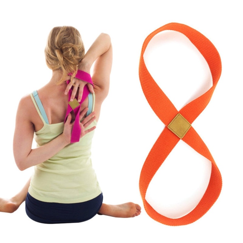 2 Pcs Yoga Stretch Belt Cotton Thick Mobius Strip (Orange)