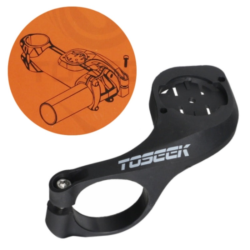 Bicycle Extension Bracket Mountainous Bike Parts Total Length 90mm (Black)