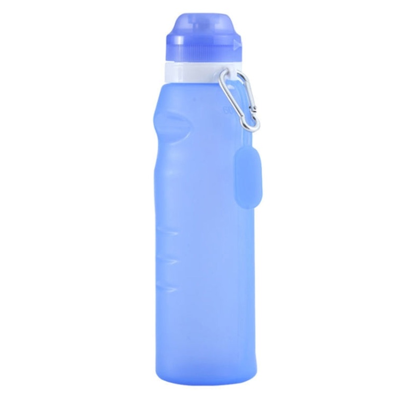 Silicone Folding Cup Out Camping Cycling Sports Kettle (Blue)