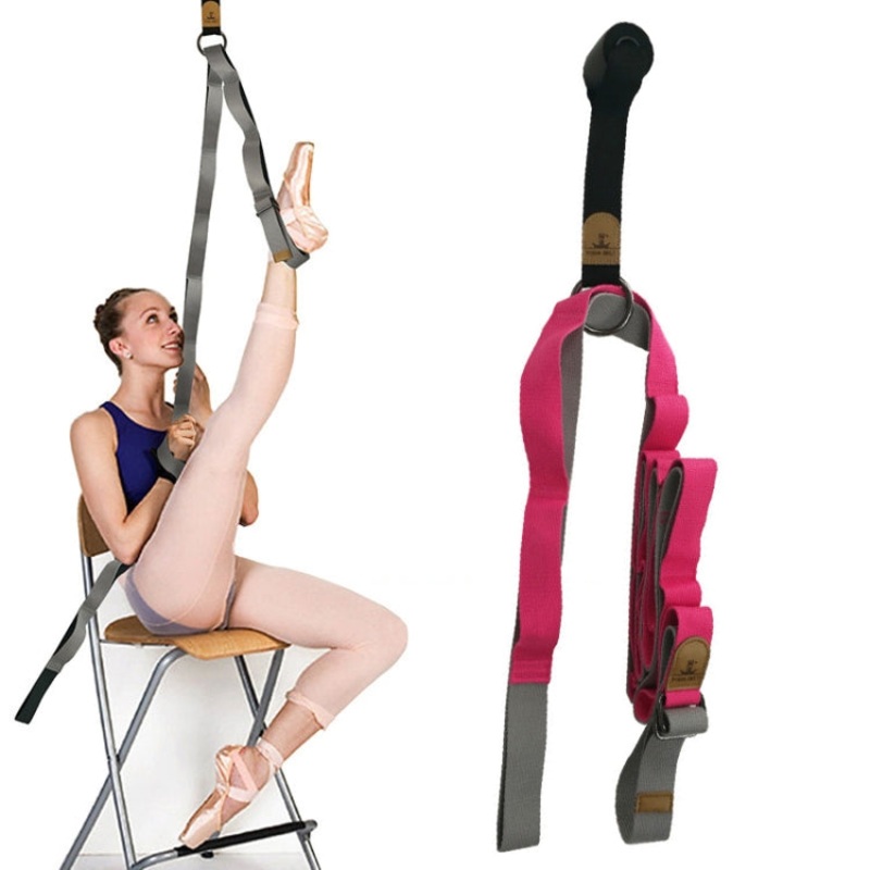 Taekwondo Ballet Dance Yoga Stretching Fork Training Belt (Rose Red)