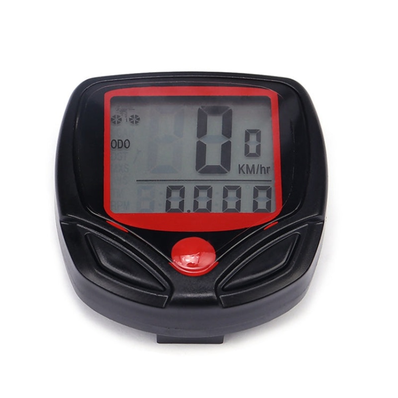 Waterproof 14 Function Cycle Computer LCD Odometer Speedometer (Black)