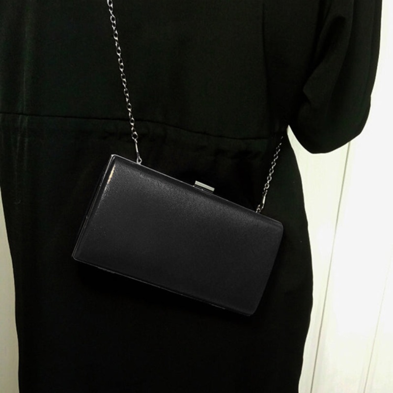 Women Fashion Banquet Party Square Handbag Single Shoulder Crossbody Bag - Black (one size)