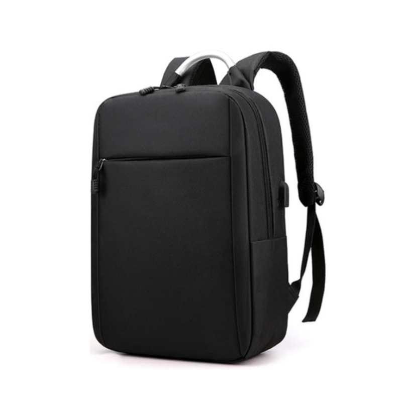 14 Inch Business Computer Shoulders Backpack Travel Wear-Resistant Leisure Bag with External USB Port - Black (14 x 9 x 18 inches)