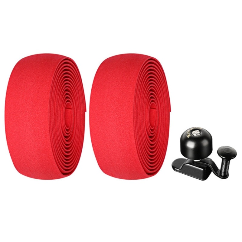 Bicycle Bells With Supernouncing EVA Back Rubber Band - Bell Combination Set (Red Tape + Black)