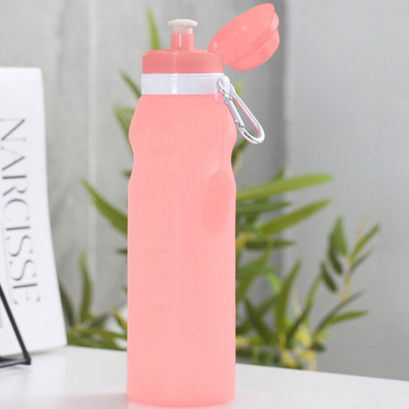 Silicone Folding Cup Out Camping Cycling Sports Kettle (Grapefruit Color)