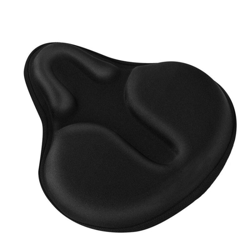 Bicycle Cushion Cover Mountain Bike Road Bike Thickened Silicone Cushion Cover Riding Equipment(Black)