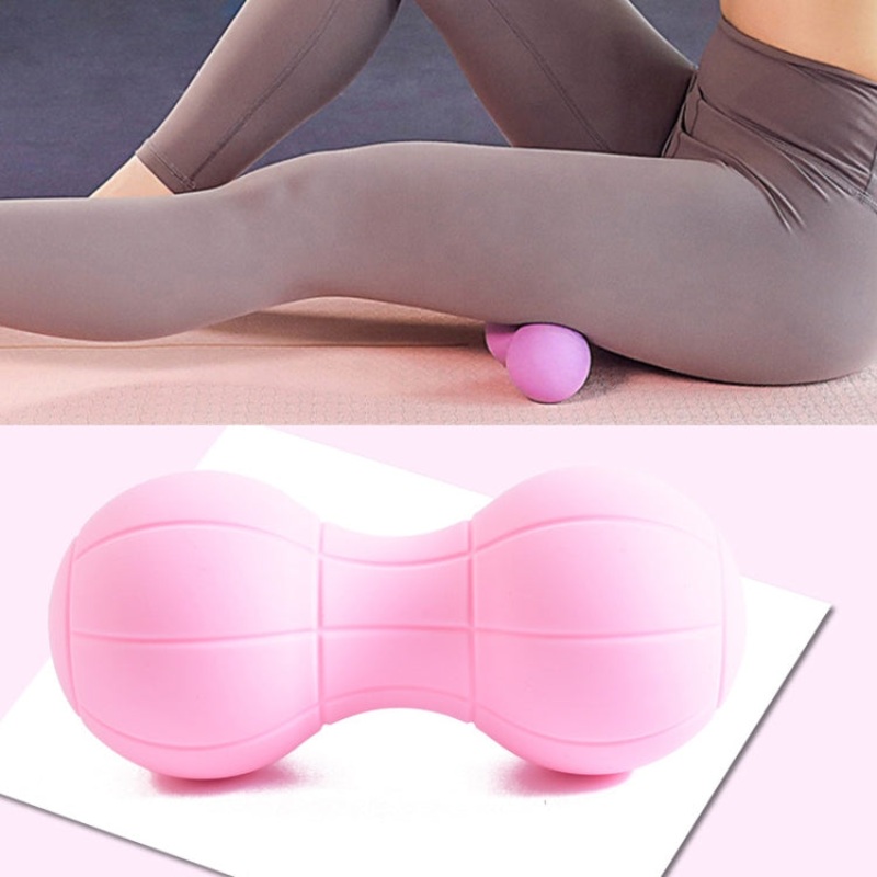 Fascia Ball Muscle Relaxation Yoga Back Massage Silicone Ball Basketball Pink Peanut Ball