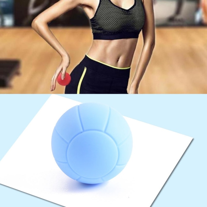 Fascia Ball Muscle Relaxation Yoga Back Massage Silicone Ball Blue (Basketball)