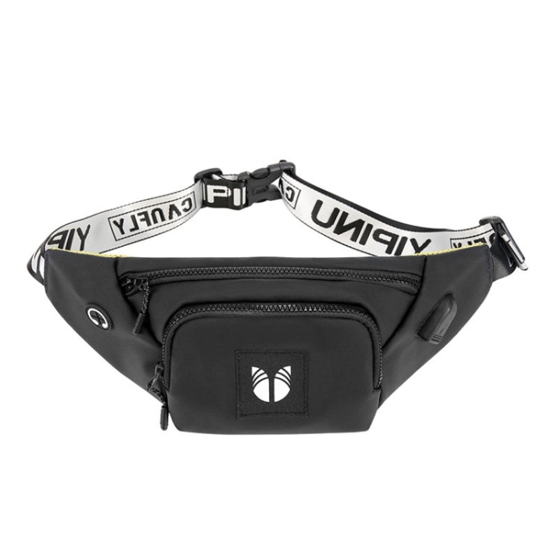 Fashion Waterproof Chest Bag USB Port(Black) Phone Bag for Sports