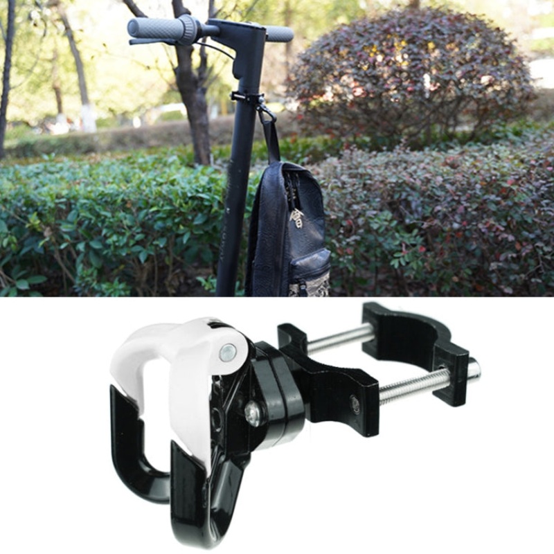 For Ninebot MAX G30 Scooter Accessories Aluminum Alloy Hook Rod Hook, Specification: Double Hook (White Black)