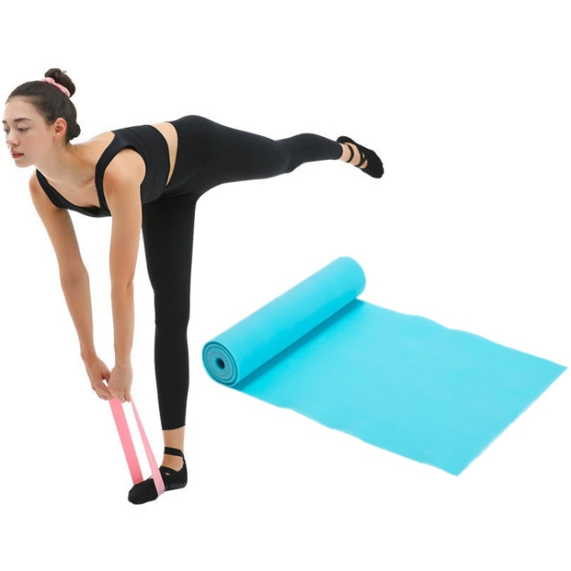 Latex Yoga Stretch Elastic Belt Hip Squat Resistance Band 1500x150x0.35mm Blue (Pure)