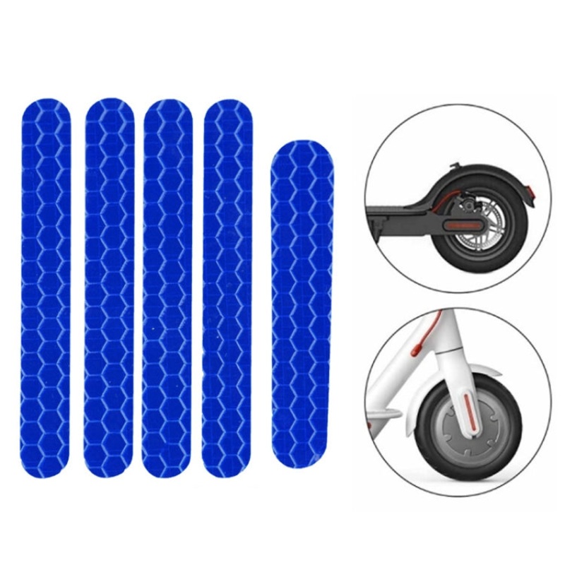Scooter Stickers Reflective Cursor Scooter Mudguard Reflective Sticker For Ninebot ES1 (Blue)