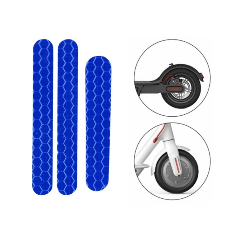 Scooter Stickers Reflective Cursor Scooter Mudguard Reflective Sticker For Ninebot ES2 (Blue)