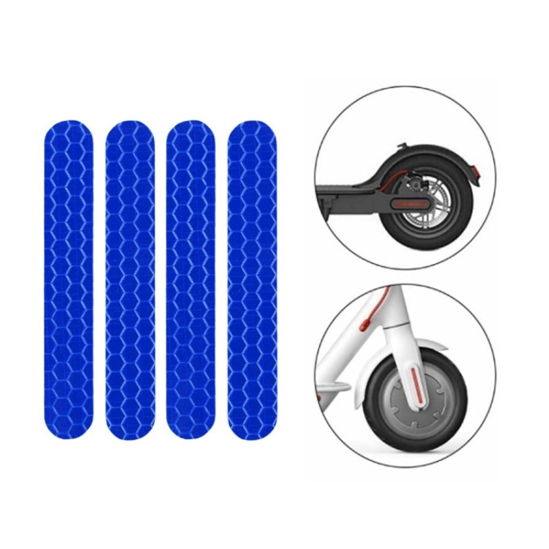 Scooter Stickers Reflective Cursor Scooter Mudguard Reflective Sticker For Ninebot Max G30 (Blue)