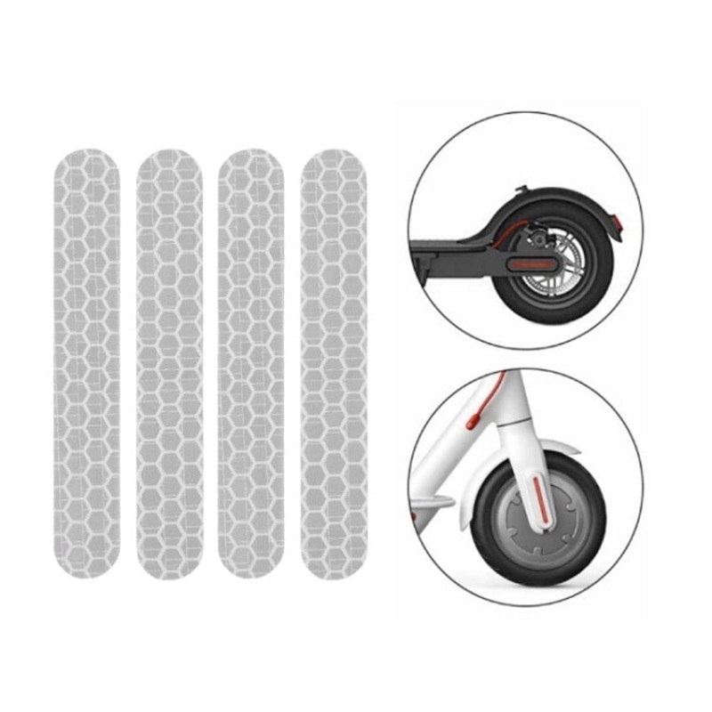 Scooter Stickers Reflective Cursor Scooter Mudguard Reflective Sticker For Ninebot Max G30 (White)