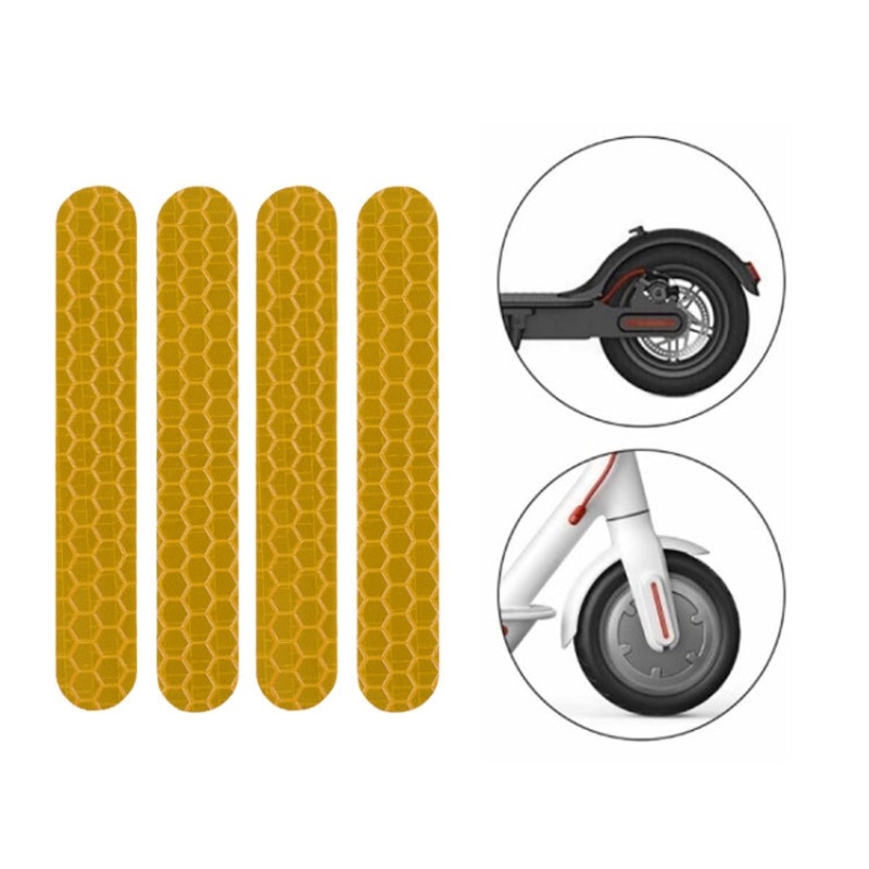 Scooter Stickers Reflective Cursor Scooter Mudguard Reflective Sticker For Ninebot Max G30 (Yellow)