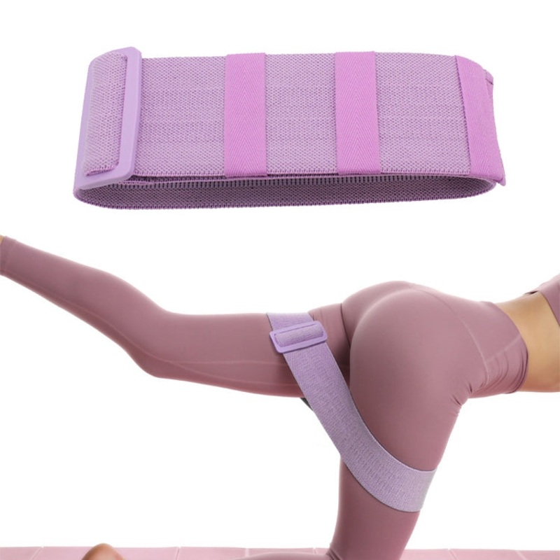 Adjustable Non-Slip Yoga Belt Thickening Tension Belt (Purple)