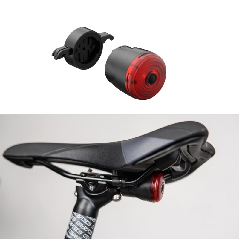 Portable Intelligent Sensing Brake Light Safety Warning USB Charging Waterproof Lamp with Electricity Display Taillight (Seat Bow)