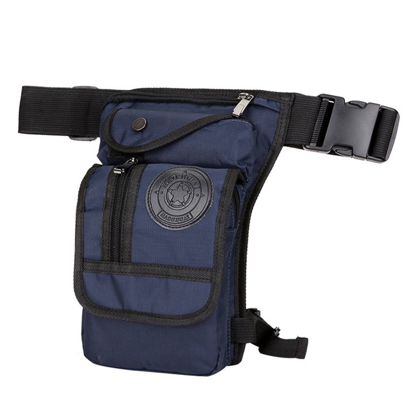 Multi-Function Nylon Leg Bag for Mountaineering Outdoor Travel Sports (Blue)