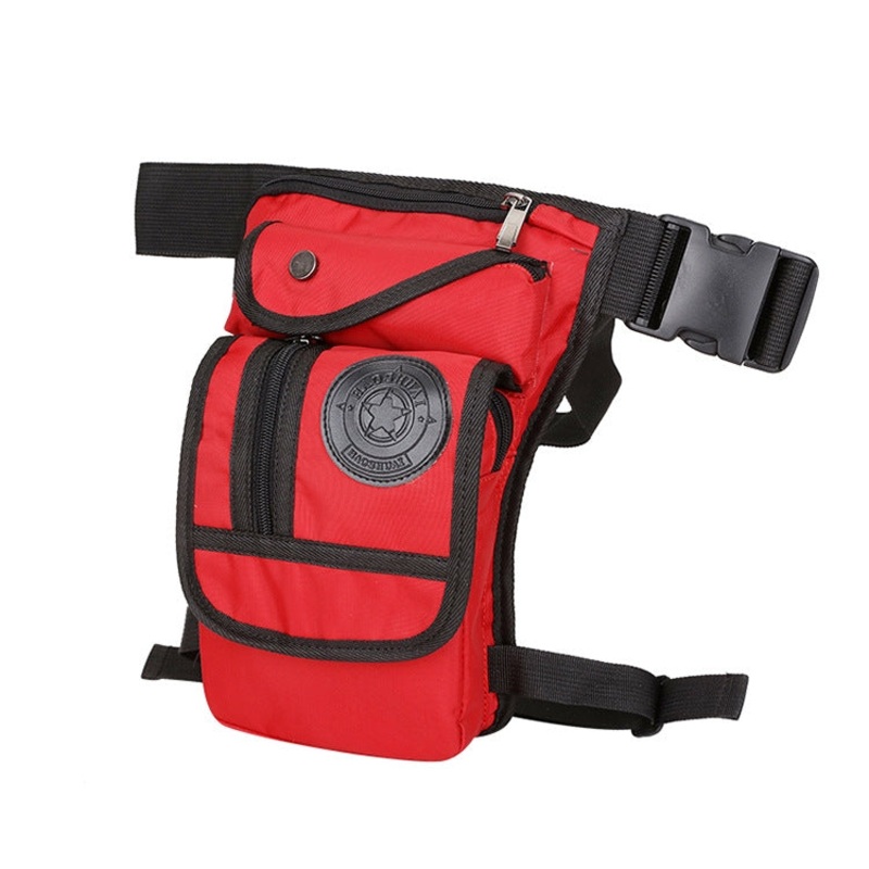 Multi-Function Nylon Leg Bag for Mountaineering Outdoor Travel Sports (Red)
