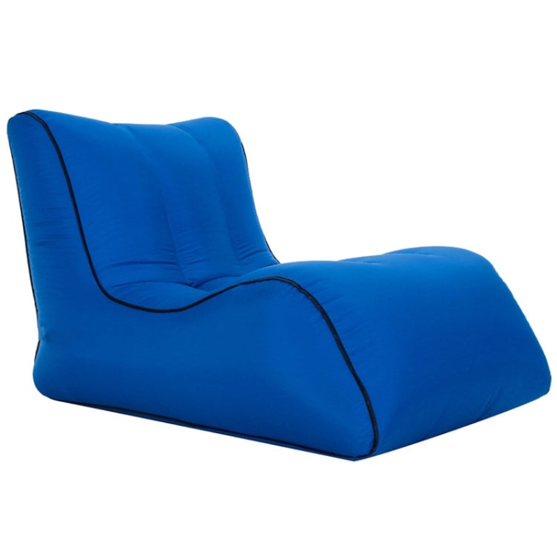 Foldable Portable Inflatable Sofa Single Outdoor Inflatable Seat (Navy)