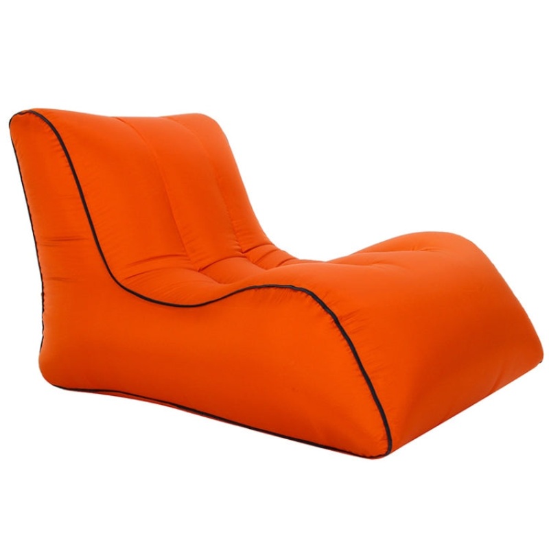 Foldable Portable Inflatable Sofa Single Outdoor Inflatable Seat (Orange) - 100 x 80 x 70cm