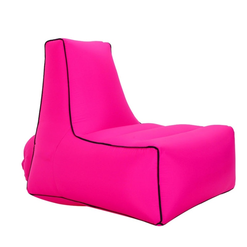 Inflatable Outdoor Folding Portable Air Sofa (Rose Red) - Size: 100 x 90 x 80cm