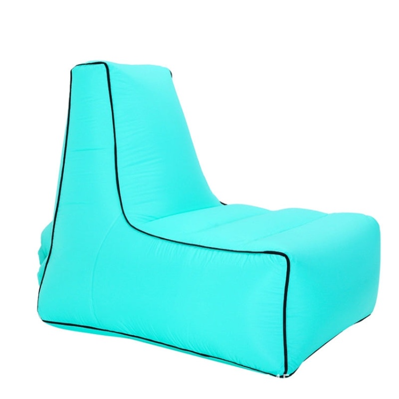 Inflatable Sofa Bed Folding Air Sofa for Camping Fishing Beach Portable (Lake Green 33.5 x 31.5 x 29.5 inches)