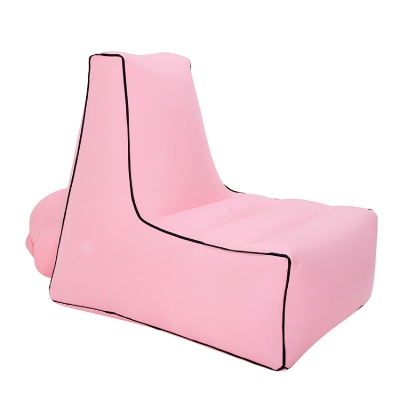 Inflatable Sofa Bed for Camping Fishing Beach Portable Folding Air Sofa (Pink)